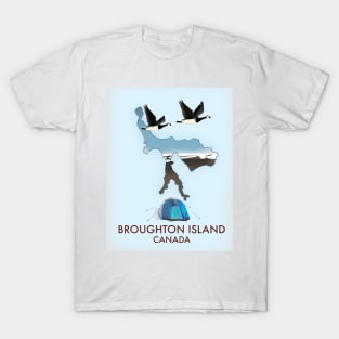 Broughton island Canada map T-Shirt